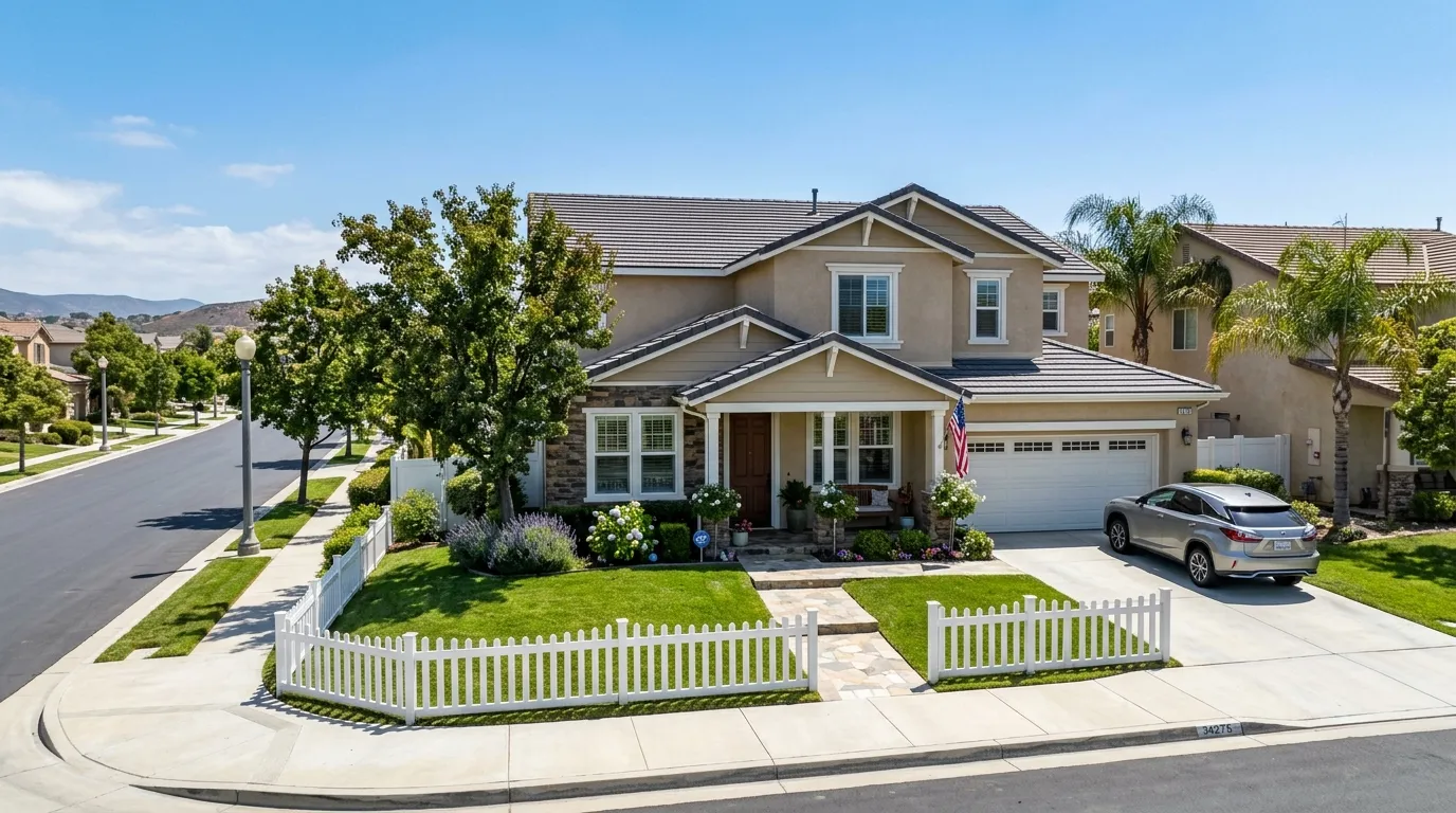suburban home in Murrieta California with homeowners insurance coverage